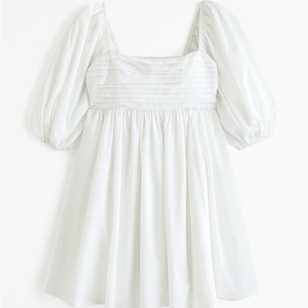 Abercrombie & Fitch Emerson Poplin Puff Sleeve Mini Dress